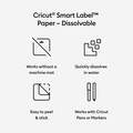 Papier autocollant Smart Label™ dissoluble, blanc