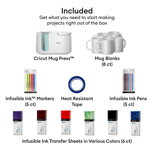 Cricut Mug Press™ + Everything Materials Bundle Cricut Mug Press™ + Everything Materials Bundle