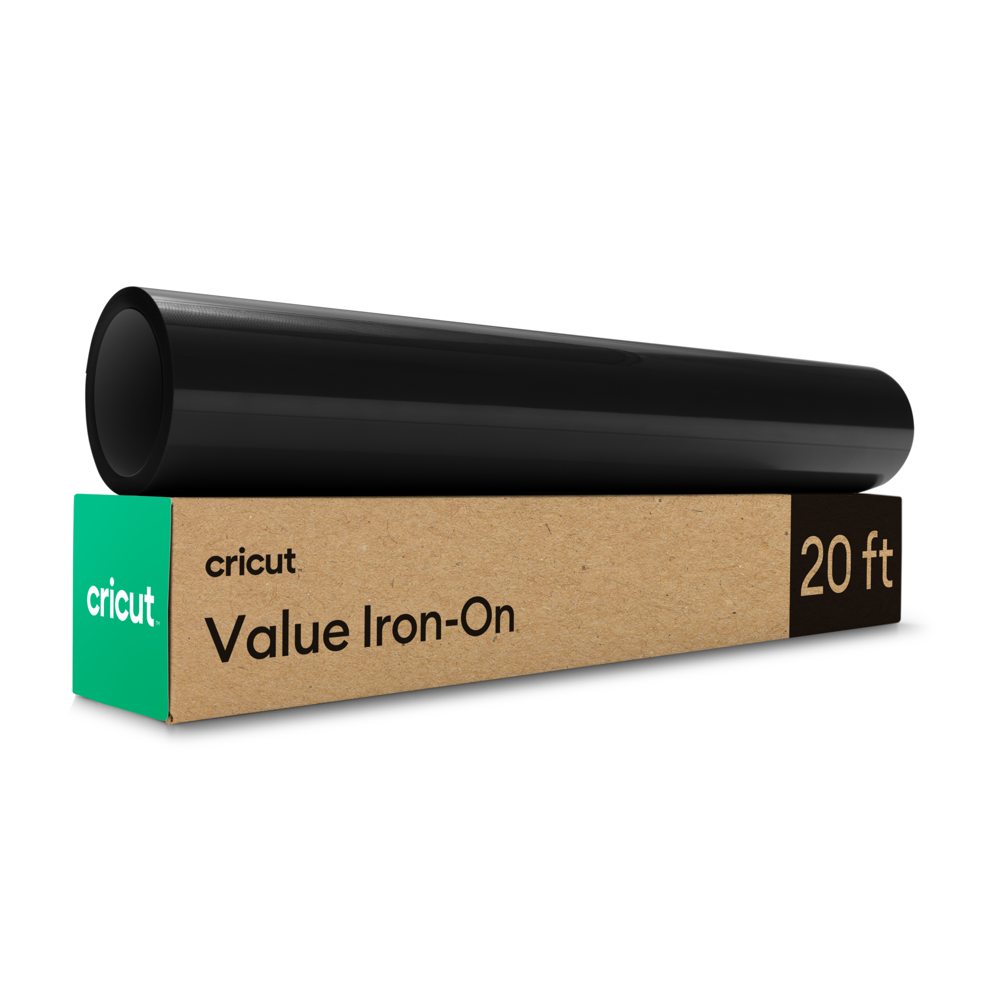 Cricut Value Iron-On (12 in x 20 ft) | Black