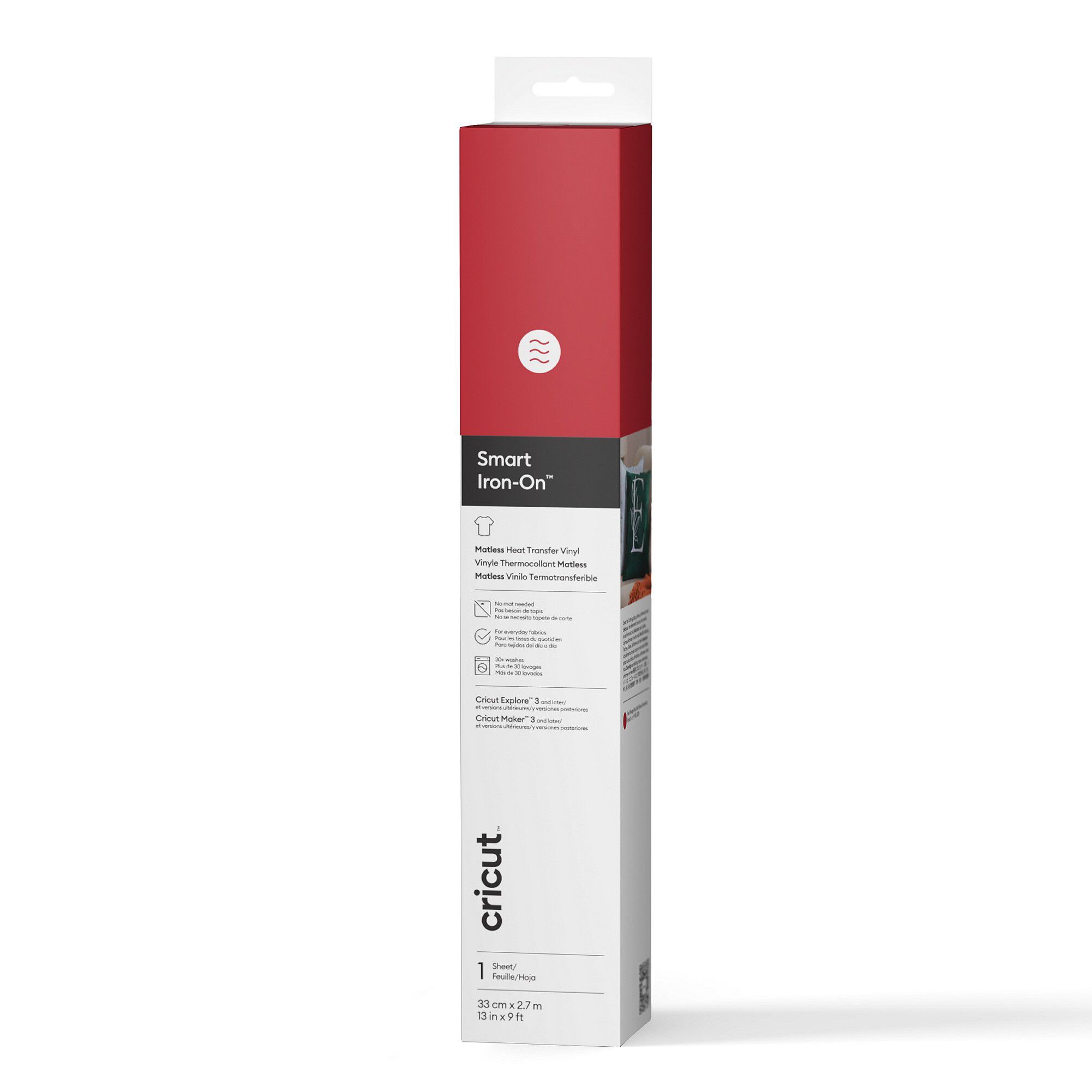 Smart Iron-On Bügelfolie Ohne Schneidematte (2,7 M), Rot | Red