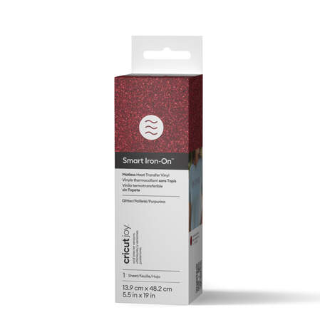 Cricut Joy&trade; Smart Iron On&trade; Glitter Matless Heat Transfer Vinyl, Red