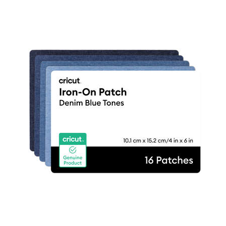 &Eacute;cusson thermocollant, Tons bleu denim &ndash; 10.2 cm x 15.2 cm (4 po x 6 po) (16 unit&eacute;s)