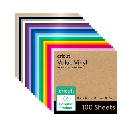 Vinyl im Vorteilspack, Regenbogen-Musterset (100 Stk.)