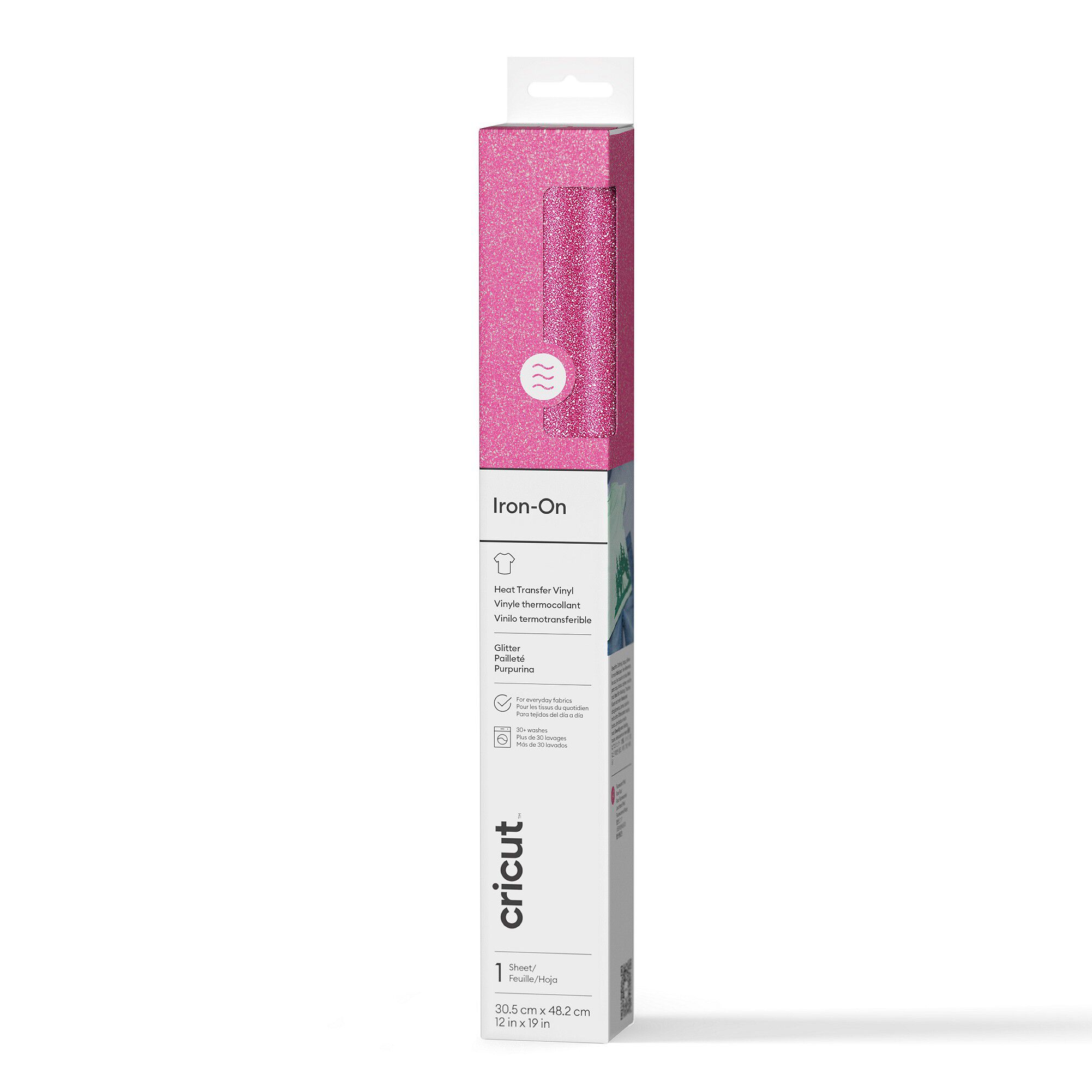 Glitzer-Iron-On, Fluoreszierendes Rosa