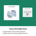 Vinyle imprimable Cricut&trade; pour imprimante &agrave; jet d'encre &ndash; A4 (50 unit&eacute;s), Blanc
