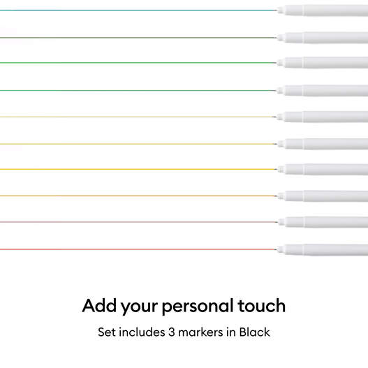 Permanent Markers 1.0 mm, Black (3 ct) + Adapter