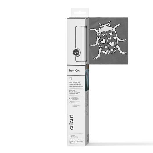 Pop-Farben Iron-On (30,5 x 48,3 cm / 12 x 19 Zoll), White / Black