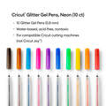 Glitter Gel Pens 0.8 mm, Rainbow (10 ct)