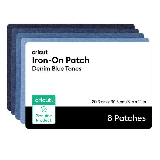 &Eacute;cusson thermocollant, tons bleu denim &ndash; 20,3 cm &times; 30,5 cm (8 po &times; 12 po) (8 unit&eacute;s)
