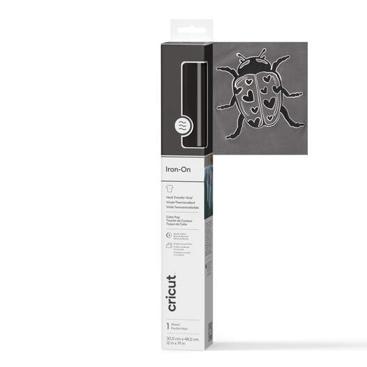 Pop-Farben Iron-On (30,5 x 48,3 cm / 12 x 19 Zoll), Black / White