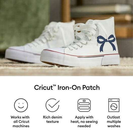 Iron-On Patch, Denim Blue Tones &ndash; 3 in x 4.25 in (18 ct)