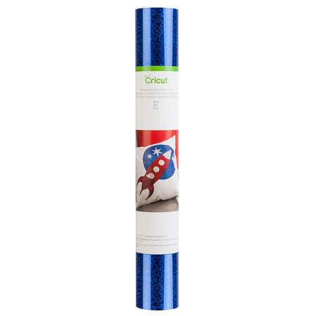 Thermocollant scintillant holographique, Bleu, 30,5 x 61 Thermocollant scintillant holographique, Bleu, 30,5 x 61