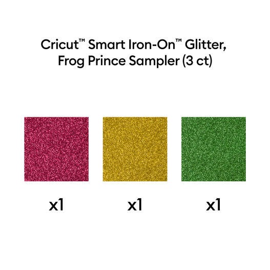 Vinyle thermocollant sans tapis Smart Iron-On&trade; paillet&eacute;, collection Frog Prince &ndash; 33 cm &times; 30,5 cm (13 po &times; 12 po) (3 unit&eacute;s)