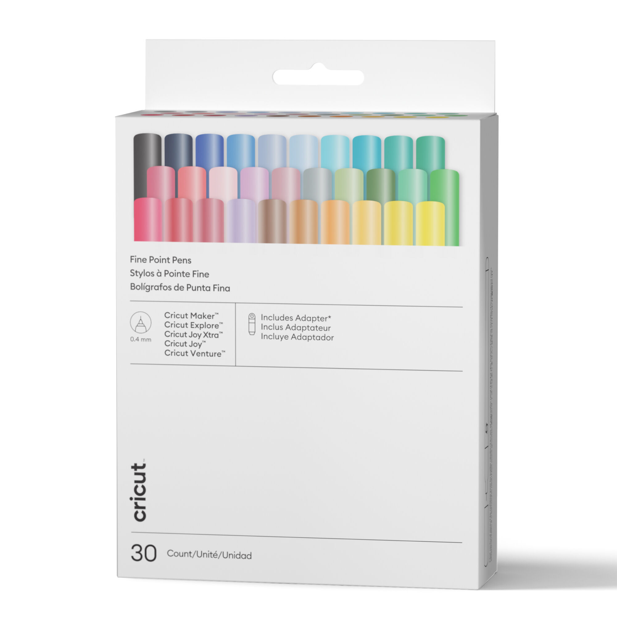 Cricut™ Fine Point Pens 0.4 mm | Ultimate Sampler | 30 Count + Adapter
