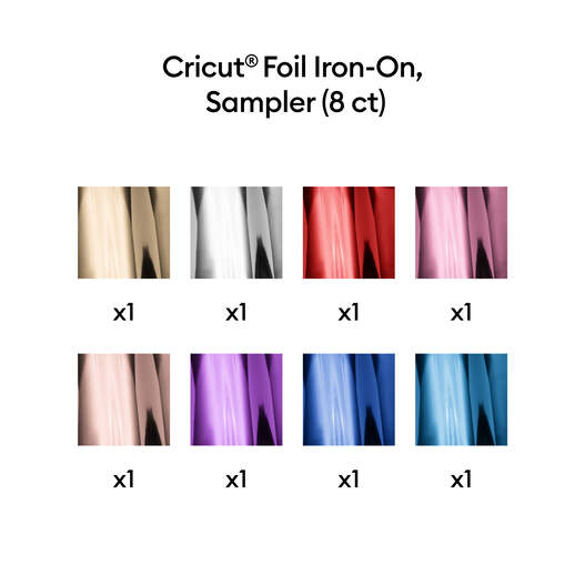Metallisches Iron-On, Musterset &ndash; 30,5 x 25,4 cm (12 x 10 Zoll), 8 Stk.