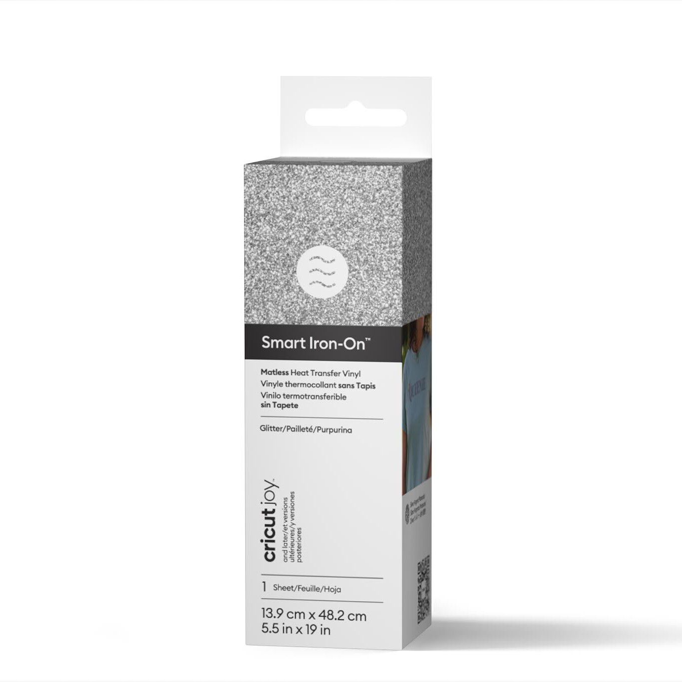 Cricut™ Joy™ Smart Iron On™ Glitter Matless Heat Transfer Vinyl | Silver