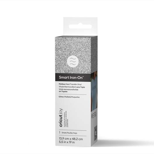 Cricut Joy&trade; Smart Iron-On&trade; Glitzer-B&uuml;gelfolie ohne Schneidematte - Silber