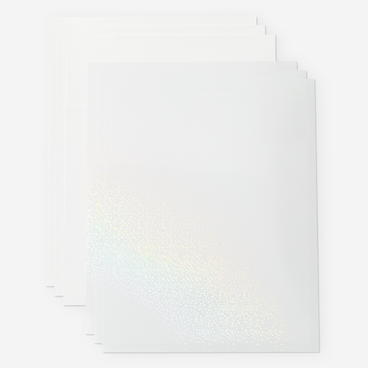 Bedruckbares, wasserfestes, holografisches Aufkleberset – A4 (5 Stk.)