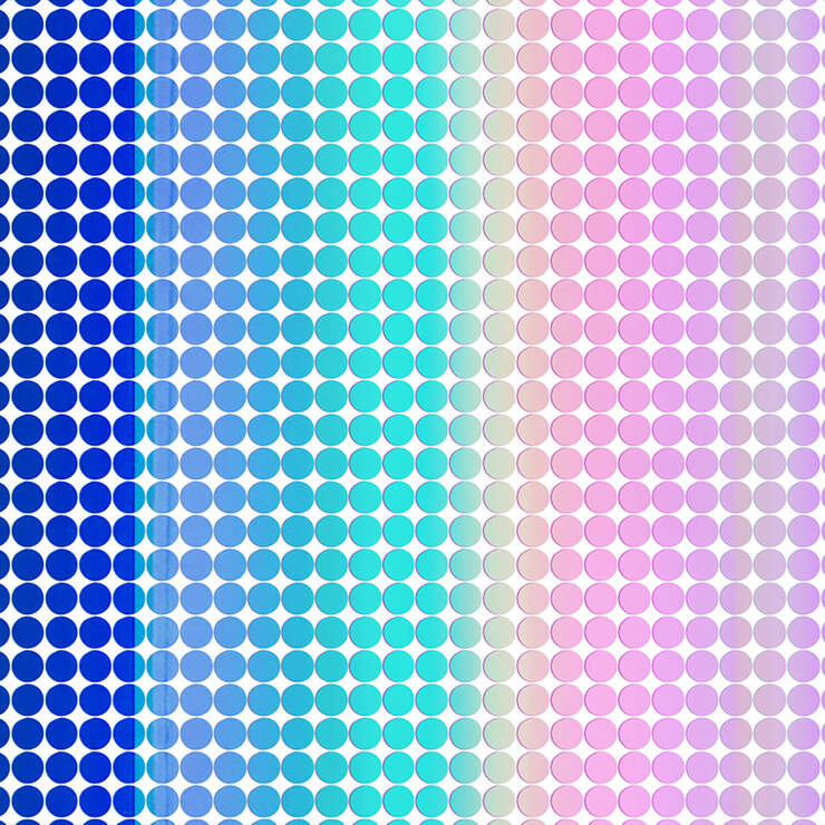 Holographic Iron-On Mosaic Circles Sampler, Aurora Holographic Iron-On Mosaic Circles Sampler, Aurora