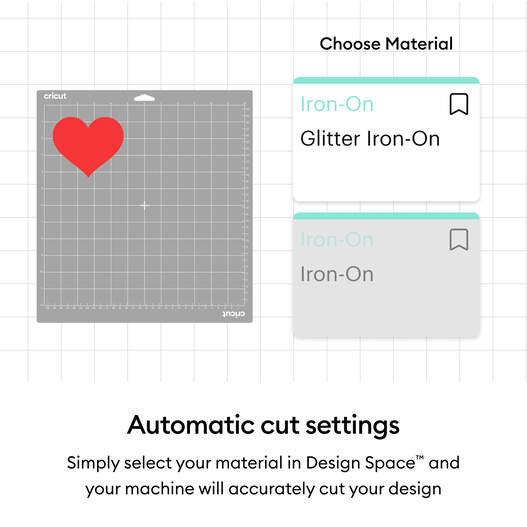 Cricut Joy&trade; Smart Iron-On&trade; Glitzer-B&uuml;gelfolie ohne Schneidematte, Wei&szlig;