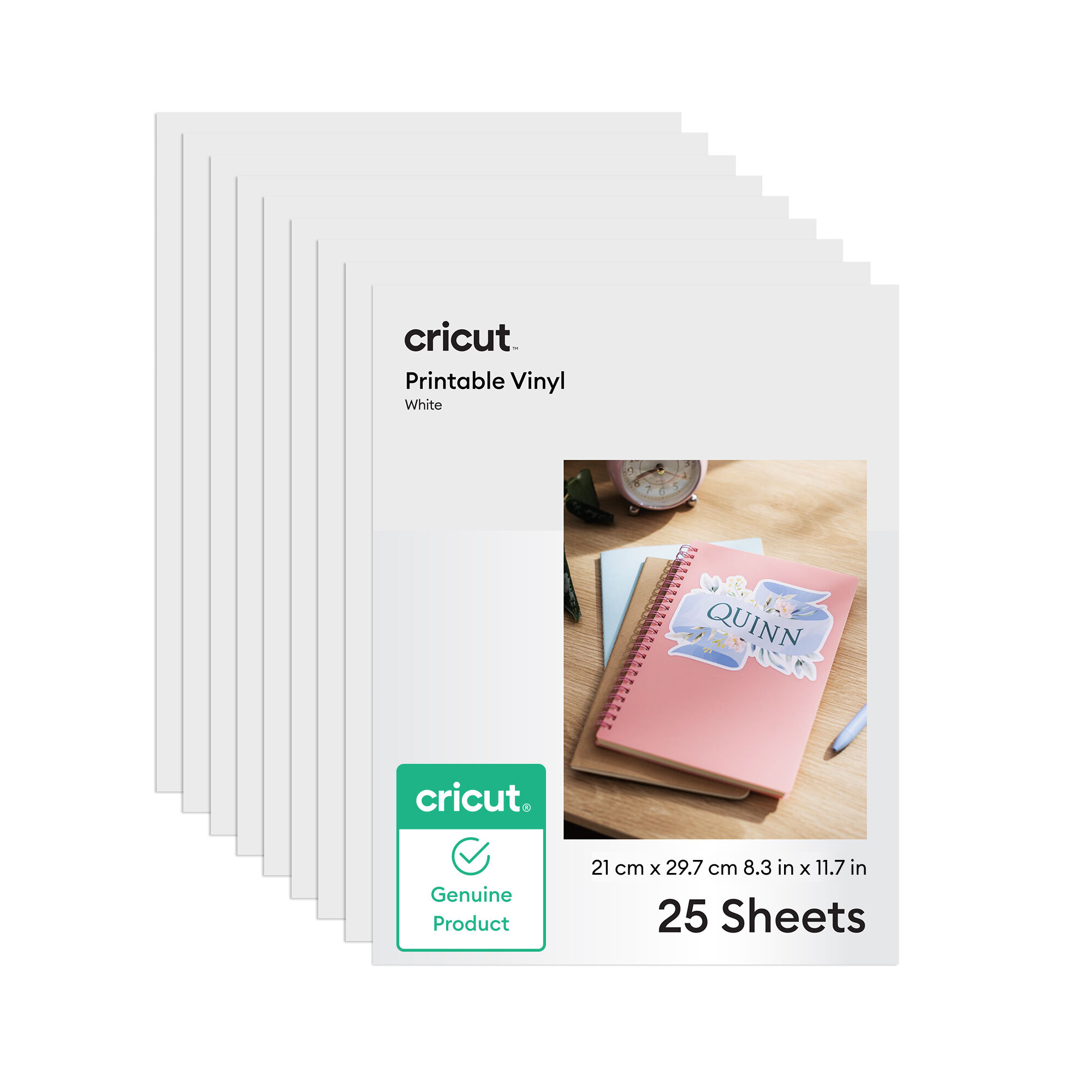 Cricut Printable Vinyl for Laser Printer – A4 (25 Count) | White