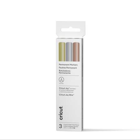 Cricut Joy&trade; Permanent Metallic Markers 1.0 mm, Gold/Silver/Copper (3 ct)