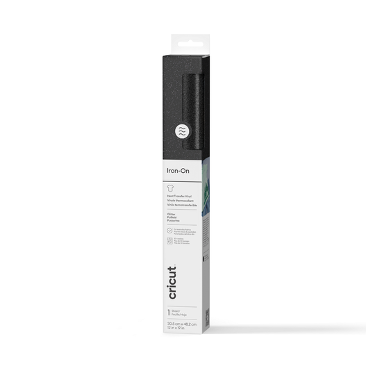 Glitzer Iron-On (0,5 m / 1,6 Fuß), Schwarz