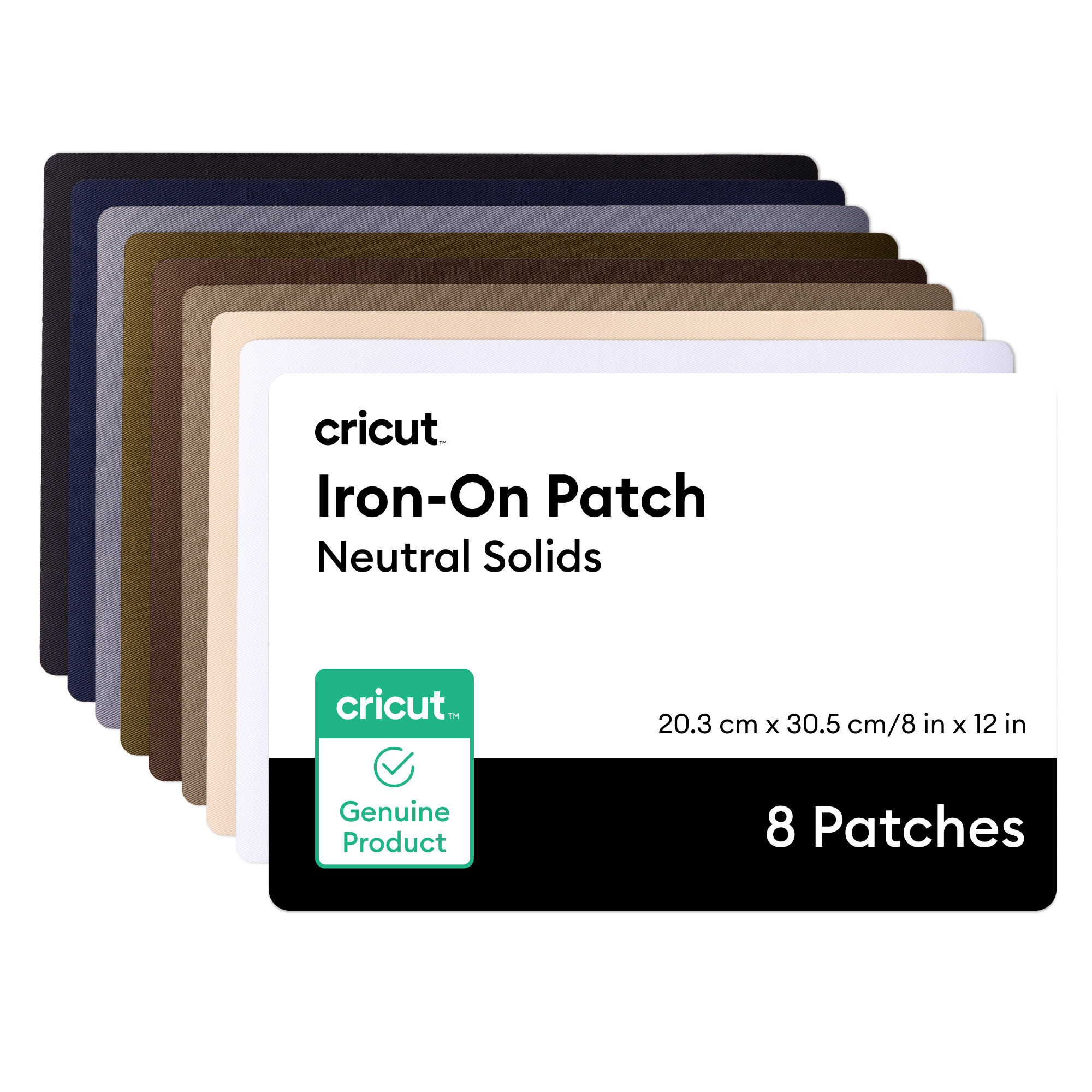 Cricut Iron-On Patch | Neutral Solids – 8 in x 12 in | 8 Count
