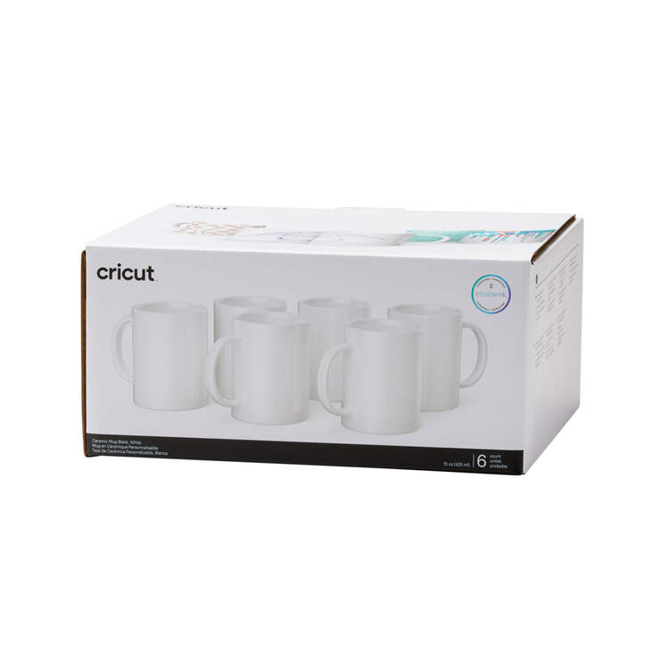 Mug en céramique personnalisable, Blanc - 15 oz/425 ml (6 unités)