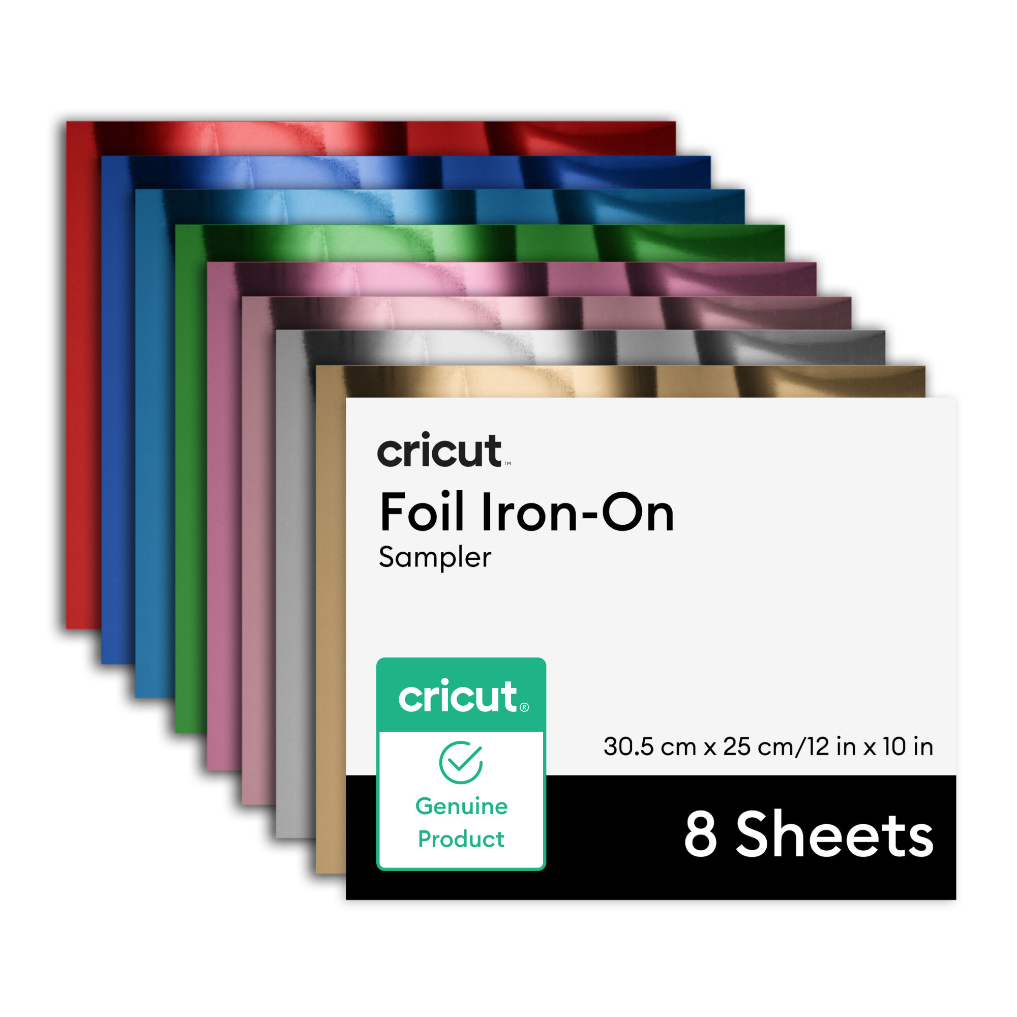 Metallisches Iron-On, Musterset – 30,5 X 25,4 Cm (12 X 10 Zoll), 8 Stk.