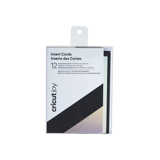 Cricut Joy™ Insert Cards, Black/Silver Holographic