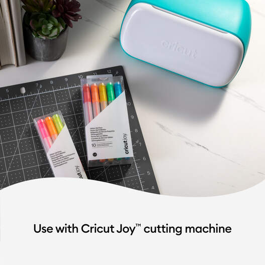 Stylos à encre gel pailleté Cricut Joy™ 0,8 mm, fluo (3 unités)