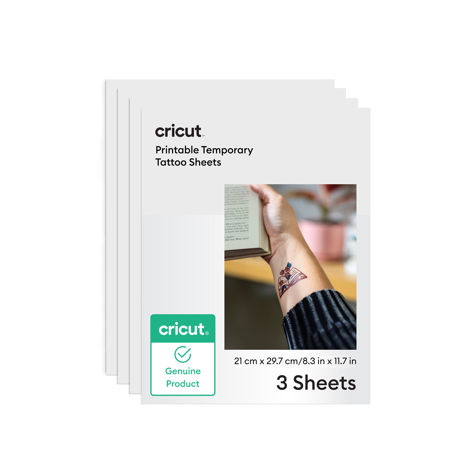 Cricut™ Printable Temporary Tattoo Sheets | A4 | 3 Count