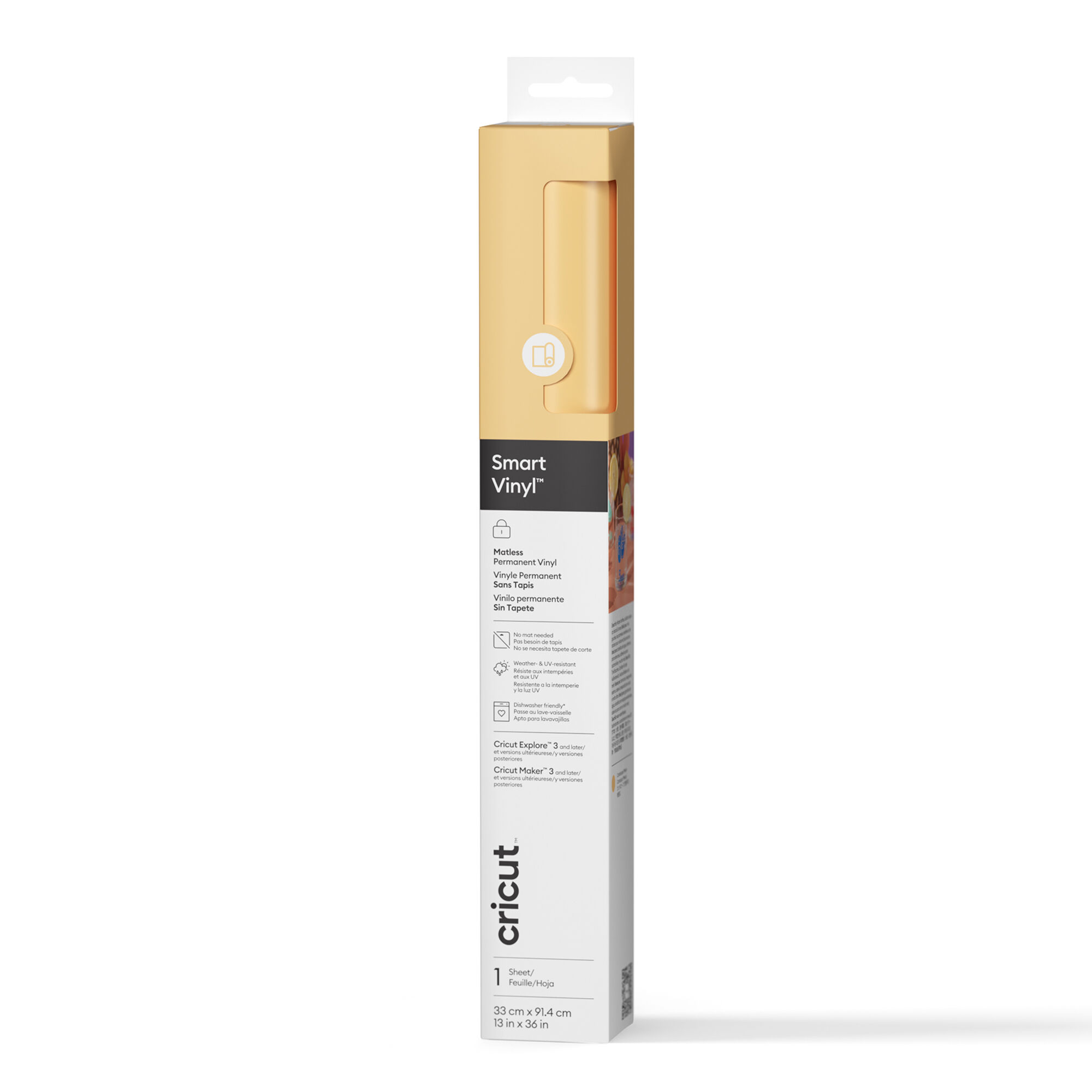 Cricut™ Smart Vinyl™ Matless Permanent Vinyl (13 in x 36 in) | Cantaloupe