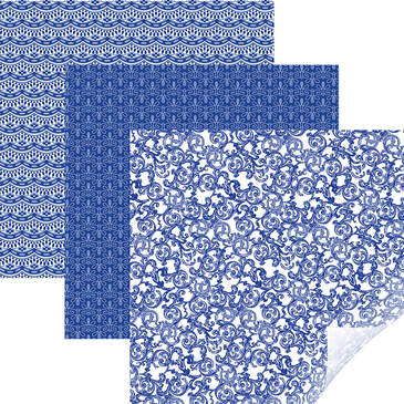 Collection Iron-On™ à motifs, Filigrane bleu