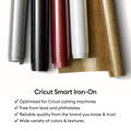 Cricut Joy&trade; Smart Iron-On&trade; Glitzer-B&uuml;gelfolie ohne Schneidematte, Wei&szlig;