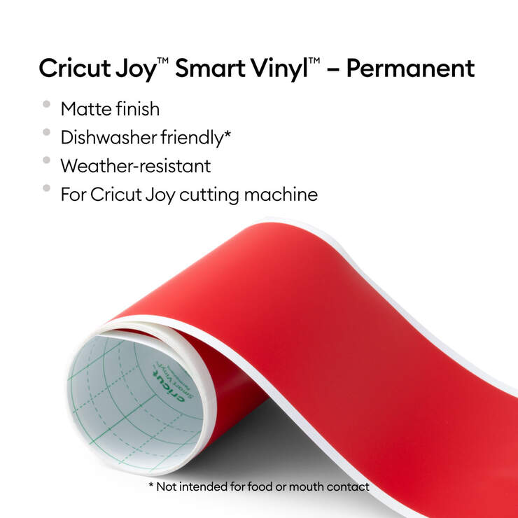 Cricut Joy™ Smart Vinyl™ – Permanent, Red Cricut Joy™ Smart Vinyl™ – Permanent, Red