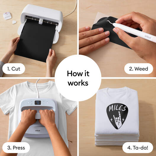 Cricut Joy Xtra&trade; Smart Iron-On&trade; W&auml;rme&uuml;bertragungsvinyl, Hibiskus-Musterset (3 Stk.), Gold