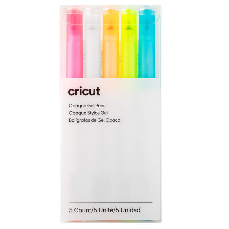 Opaque Gel Pens 1.0 mm, Pink/White/Orange/Yellow/Blue (5 ct) Opaque Gel Pens 1.0 mm, Pink/White/Orange/Yellow/Blue (5 ct)