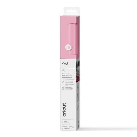 Vinyle &ndash; permanent (1,2 m/4 pi), Rose Clair