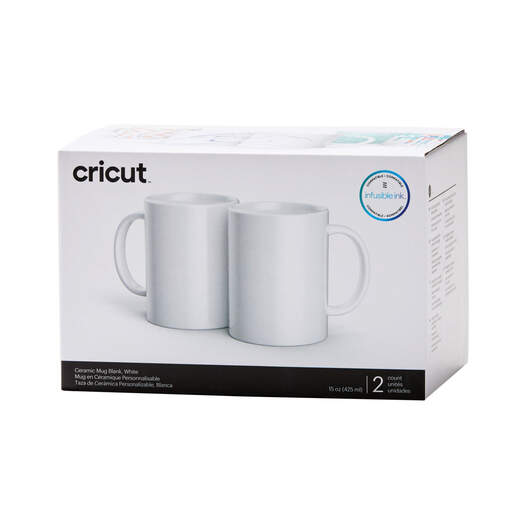 Mug en céramique personnalisable, Blanc - 15 oz/425 ml (2 unités)