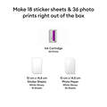 Set di fogli di adesivi, carta fotografica e cartuccia d'inchiostro Cricut StickerPix Print&trade; (54 pezzi)