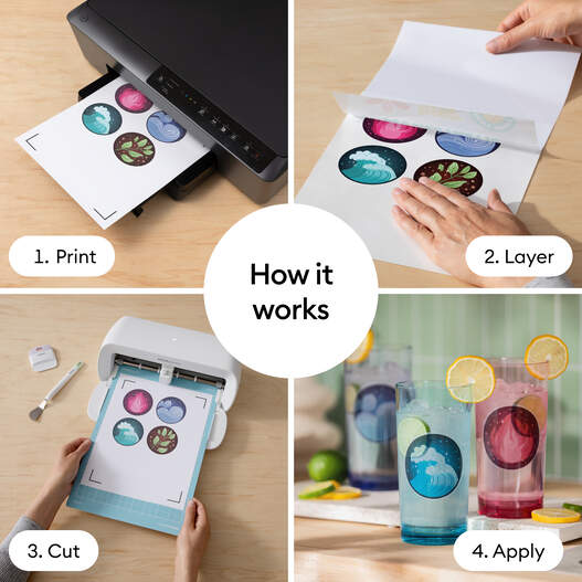 Bedruckbares, wasserfestes Aufkleberset&nbsp;&ndash; A4 (6&nbsp;Stk.)