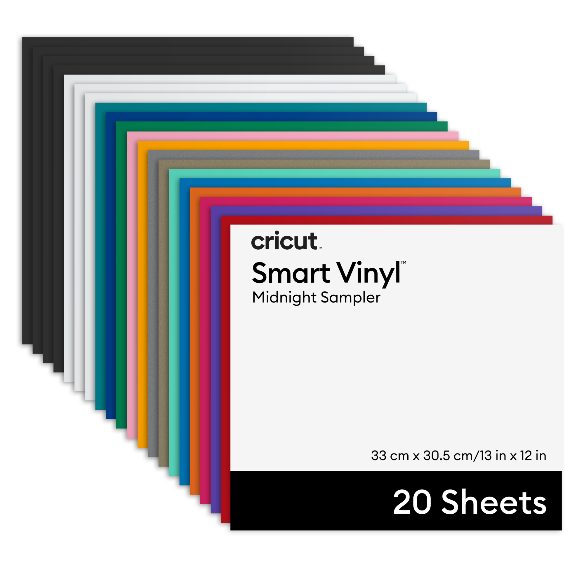 Smart Vinyl – Permanentes Vinyl Ohne Schneidematte, Mitternacht-Musterset – 33 X 30,5 Cm / 13 X 12 Zoll (20 Stk.)