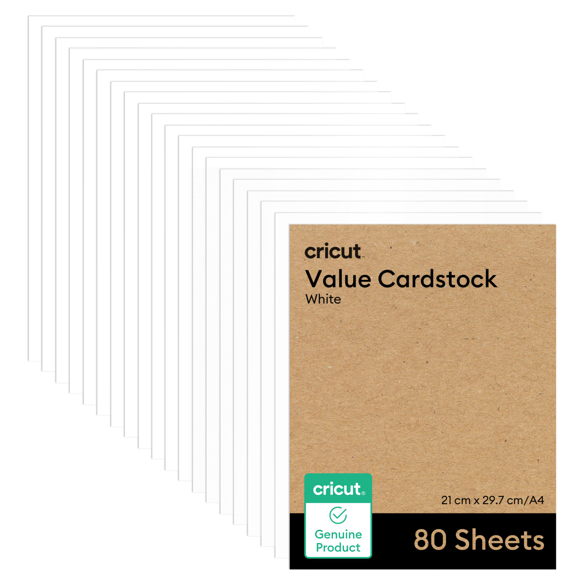 Cricut Value Cardstock – A4 (80 Count) | White