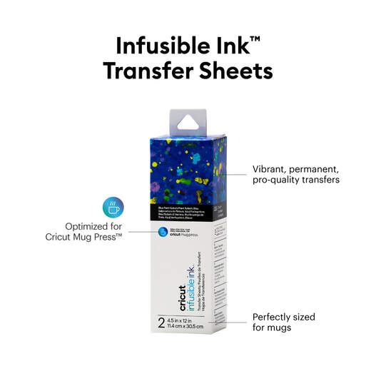 Feuilles de transfert Cricut Infusible Ink 30,5 x 30,5 cm (2 papiers) pour  Maker et Explore
