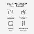 Cricut Joy™ Smart Label™ Paper – Dissolvable, White