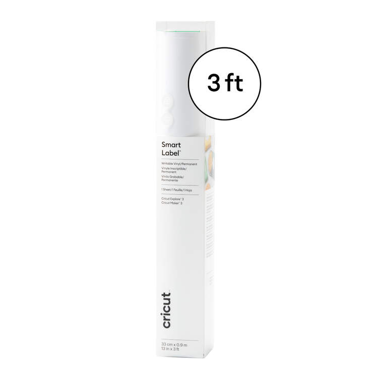Smart Label™ Writable Vinyl – Permanent, White (3 ft) Smart Label™ Writable Vinyl – Permanent, White (3 ft)