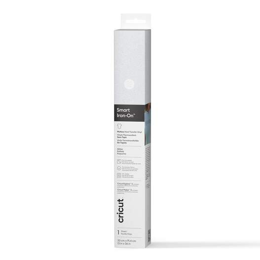 Smart Iron-On&trade; Glitzerfolie ohne Schneidematte (91,4 cm / 3 Fu&szlig;), Wei&szlig;