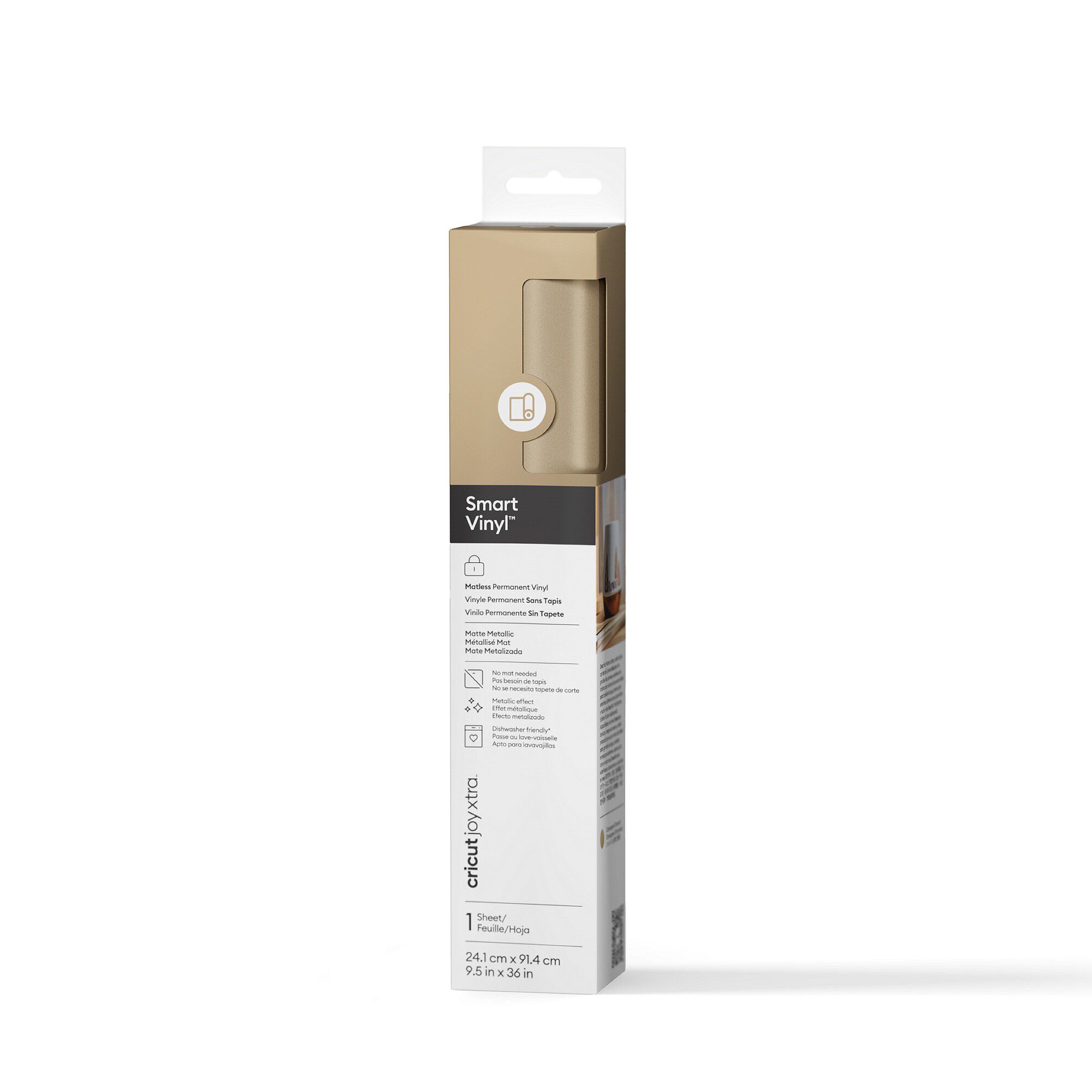 Cricut™ Joy Xtra™ Smart Vinyl™ Matte Metallic Matless Permanent Vinyl (3 ft) | Champagne